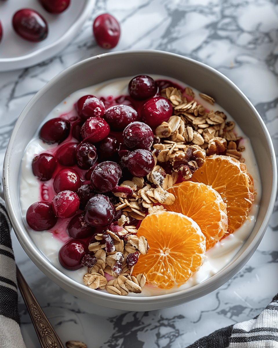 Cranberry Orange Yogurt Bowl