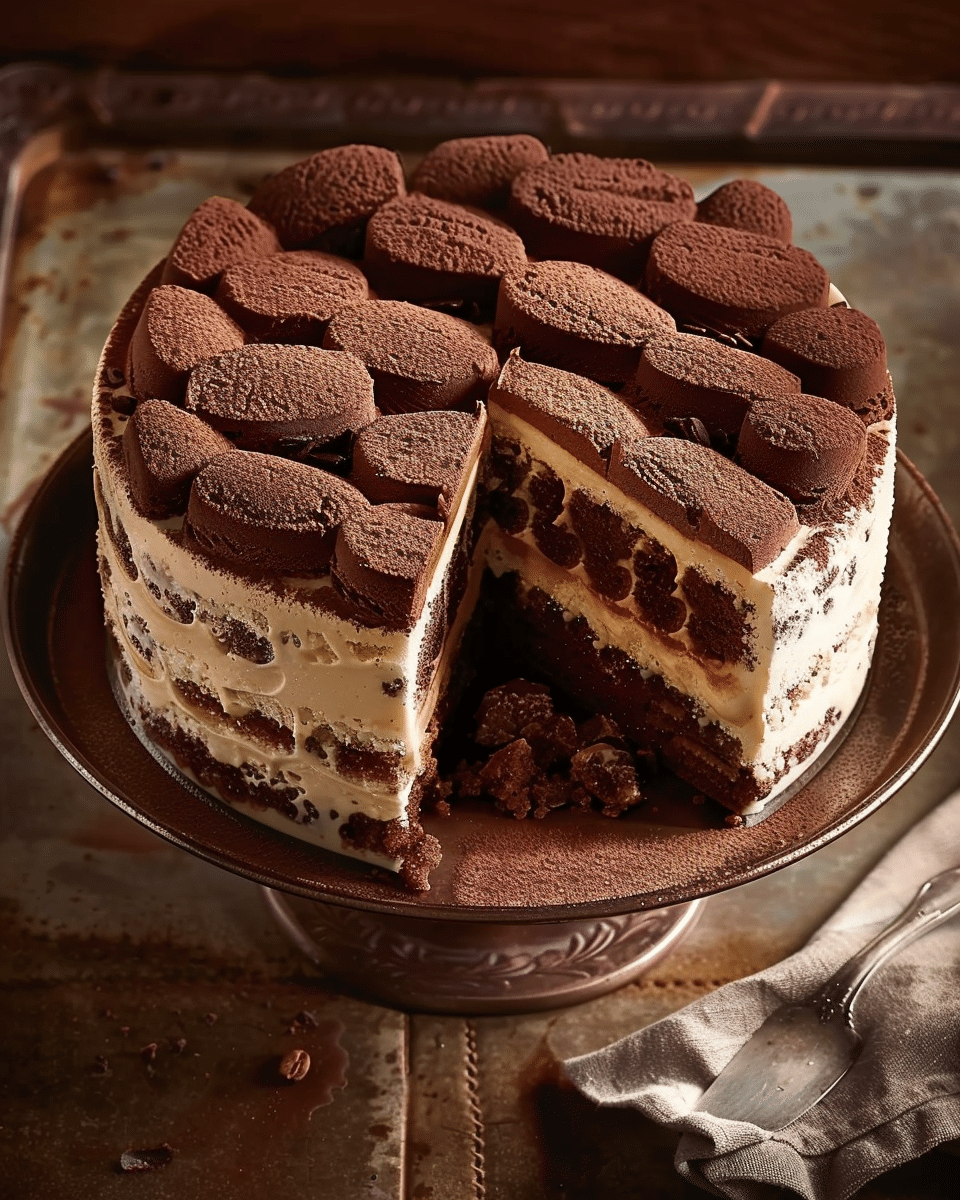 Tiramisu Ice-Cream Layer Cake