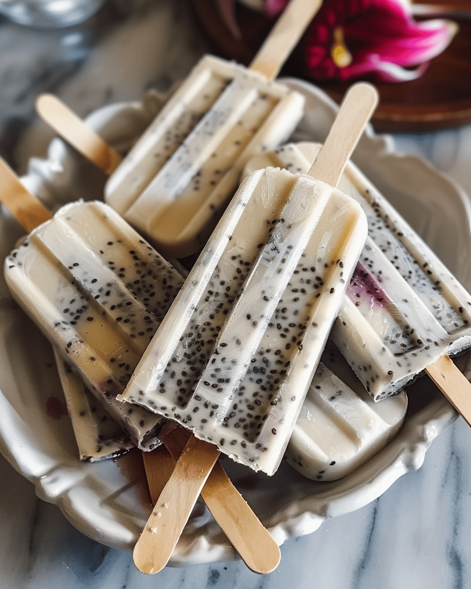 Coconut Chia Seed Popsicles