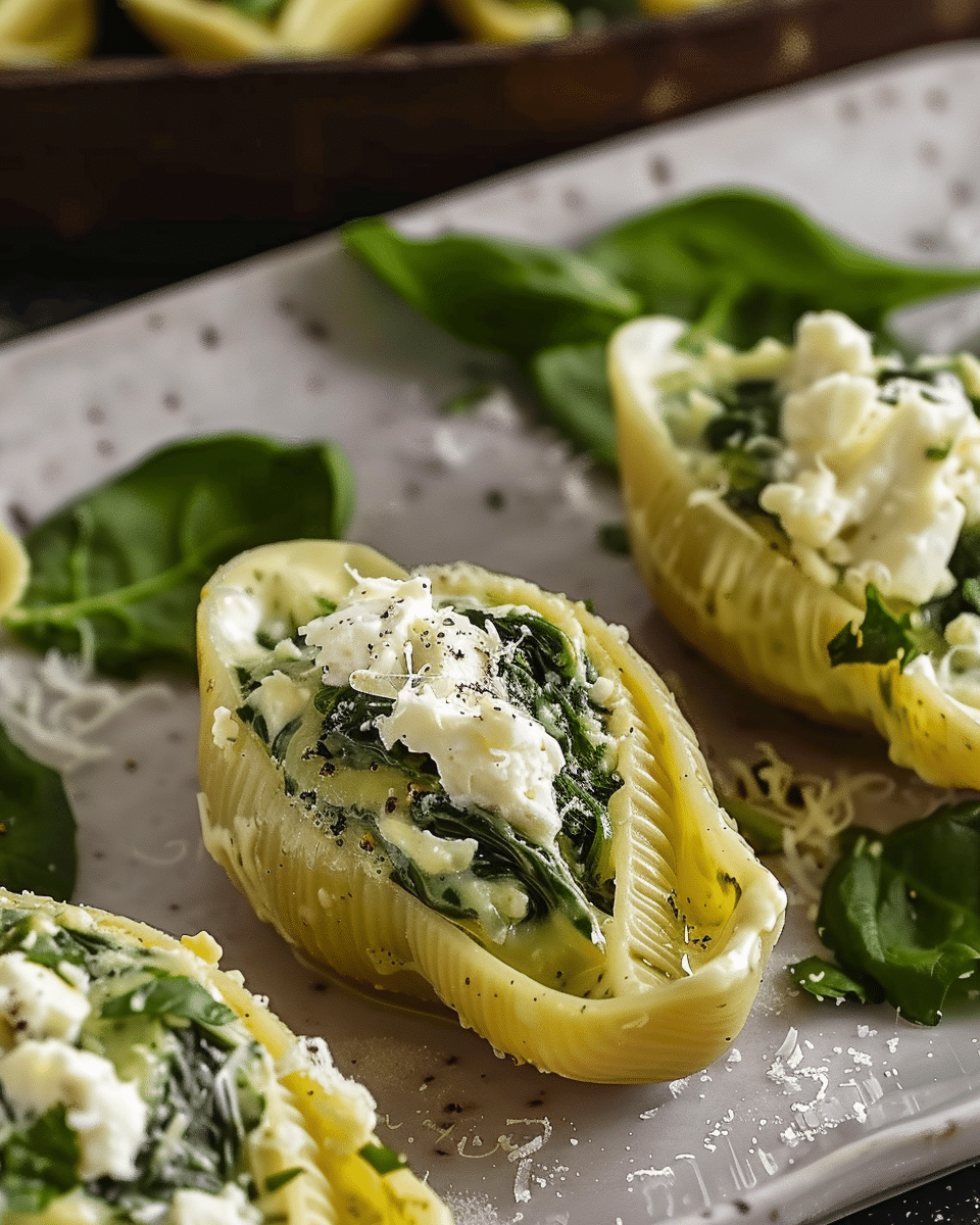 Spinach and Ricotta Stuffed Shells
