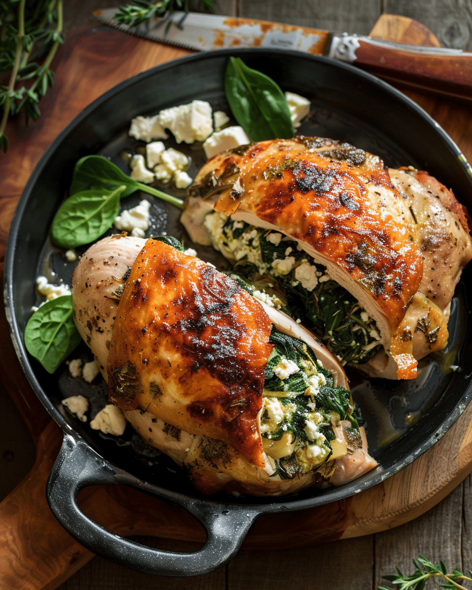 Spinach and Feta Stuffed Chicken